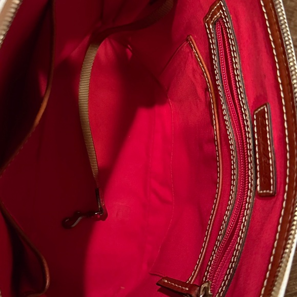 Dooney & Bourke Pebble Grain Zip Zip Satchel in White - Picture 6 of 15